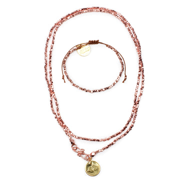 Bollywood Bracelet & Necklace Set - Champagne - Love Is Project