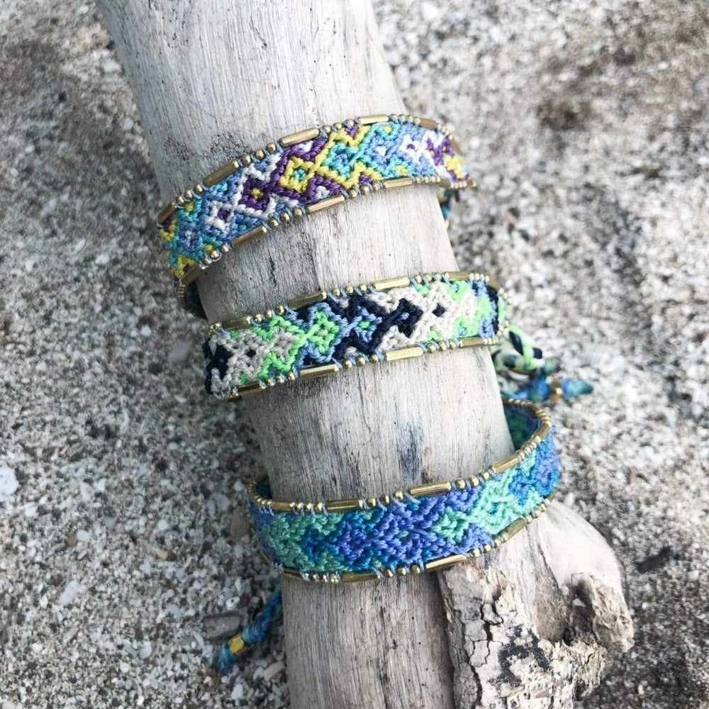 Bali Friendship Lagoon Bundle - Blue Beaded Bracelets - Love is Project