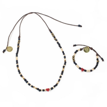 Tagua Heart Necklace & Bracelet Set - Love Is Project