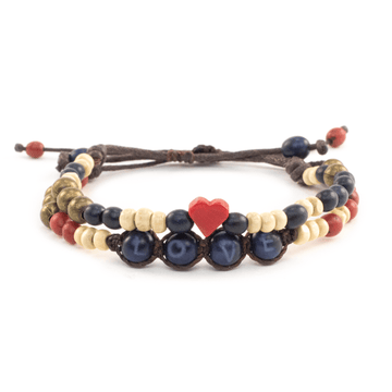 Bundle - Achira Harmony & Tagua Heart Bracelets - Love Is Project