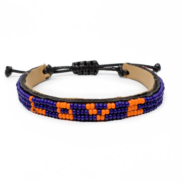 Skinny LOVE Bracelet - Navy and Orange - Love Is Project