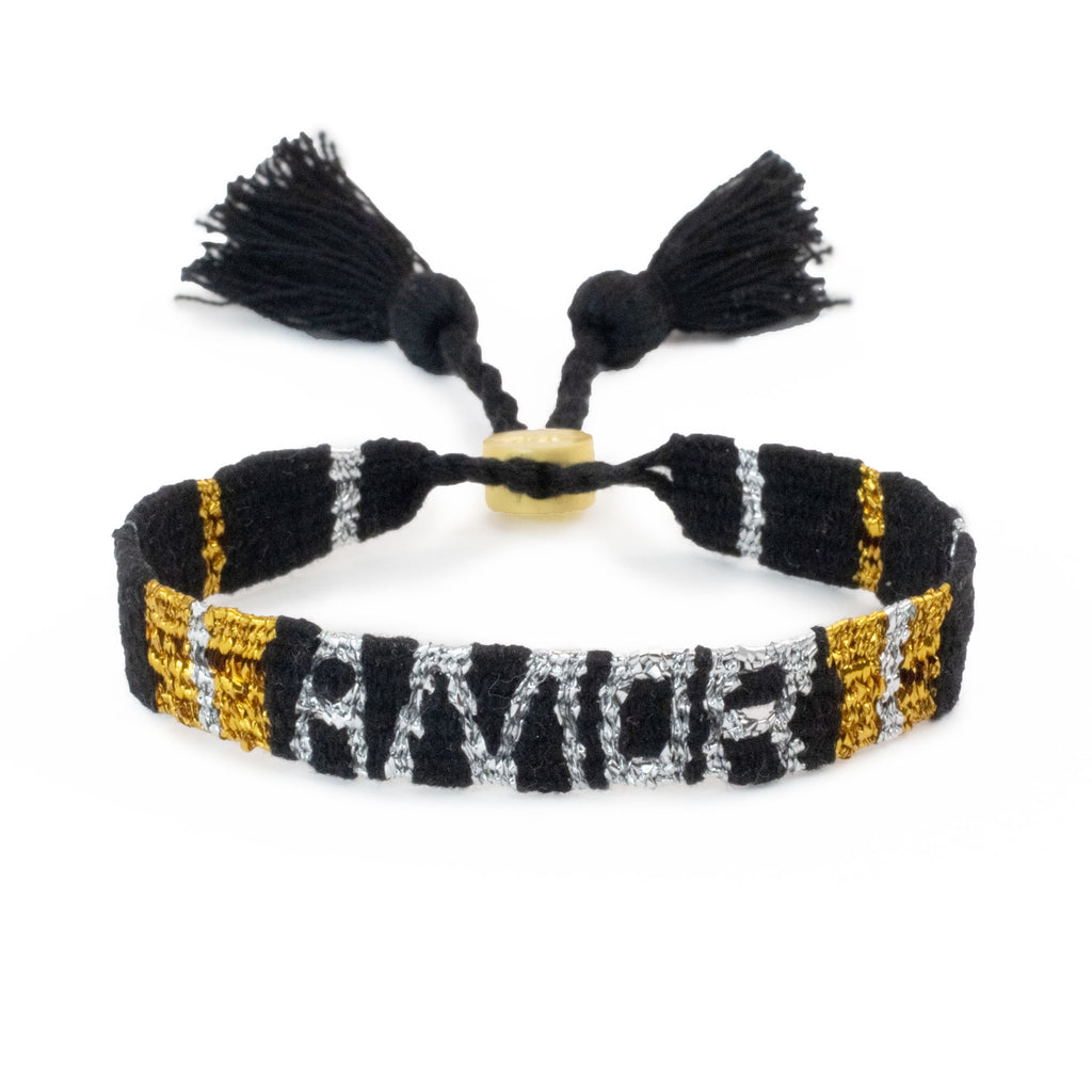 Atitlan AMOR Bracelet - Black & Gold - Love Is Project