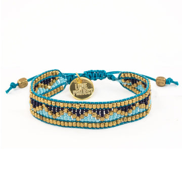 Taj Beaded Bracelet - Jodphur Blue - Love Is Project