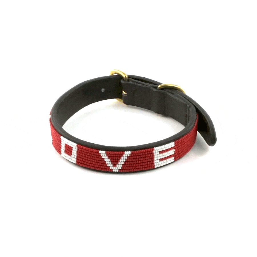 LOVE Pet Collar - Red - Love Is Project