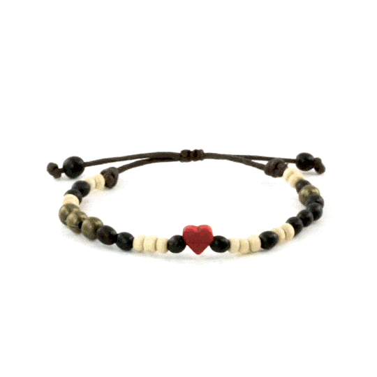 Tagua Heart Bracelet