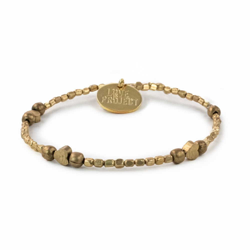 Gia Golden Heart Bracelet from Love Is Project