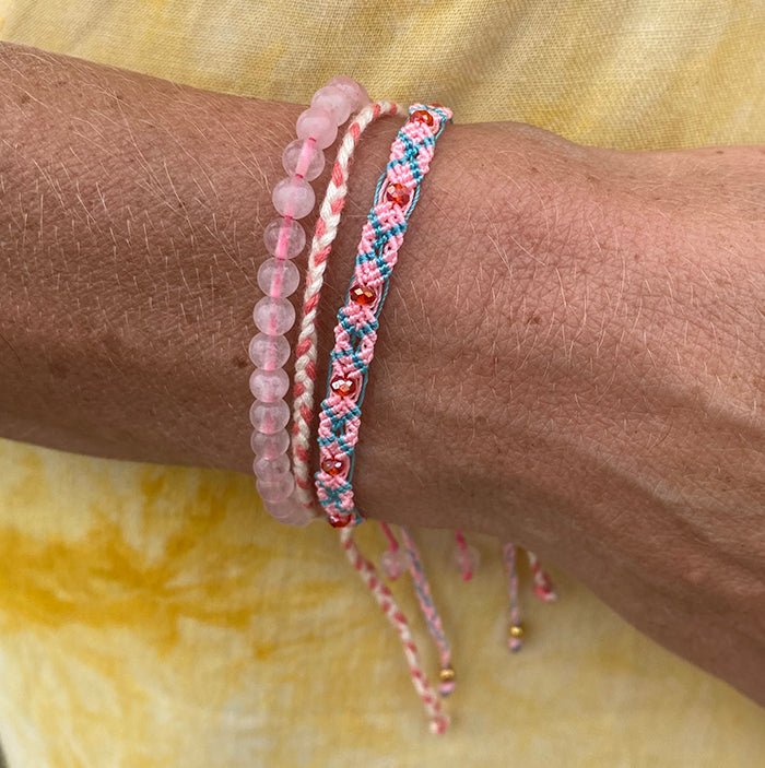 The Pink Crush LoveStoned stack from Love Is Project