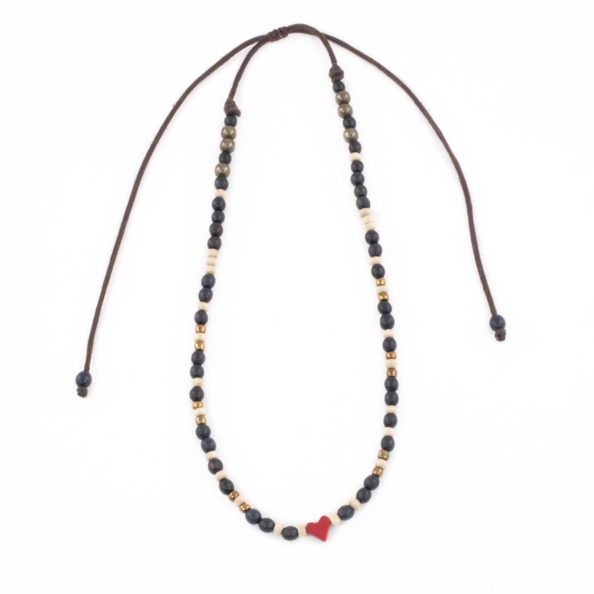 Tagua Heart Necklace & Bracelet Set
