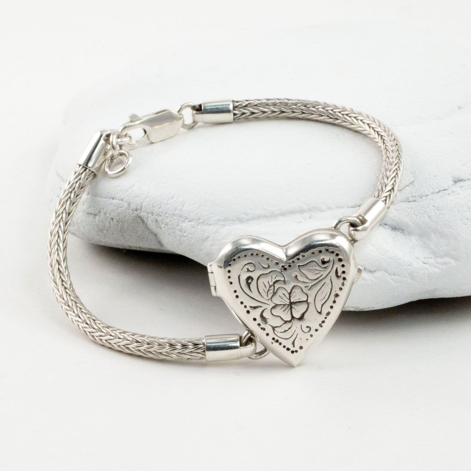 Sterling Silver Locket Bracelet | Heart Locket | Love Is Project