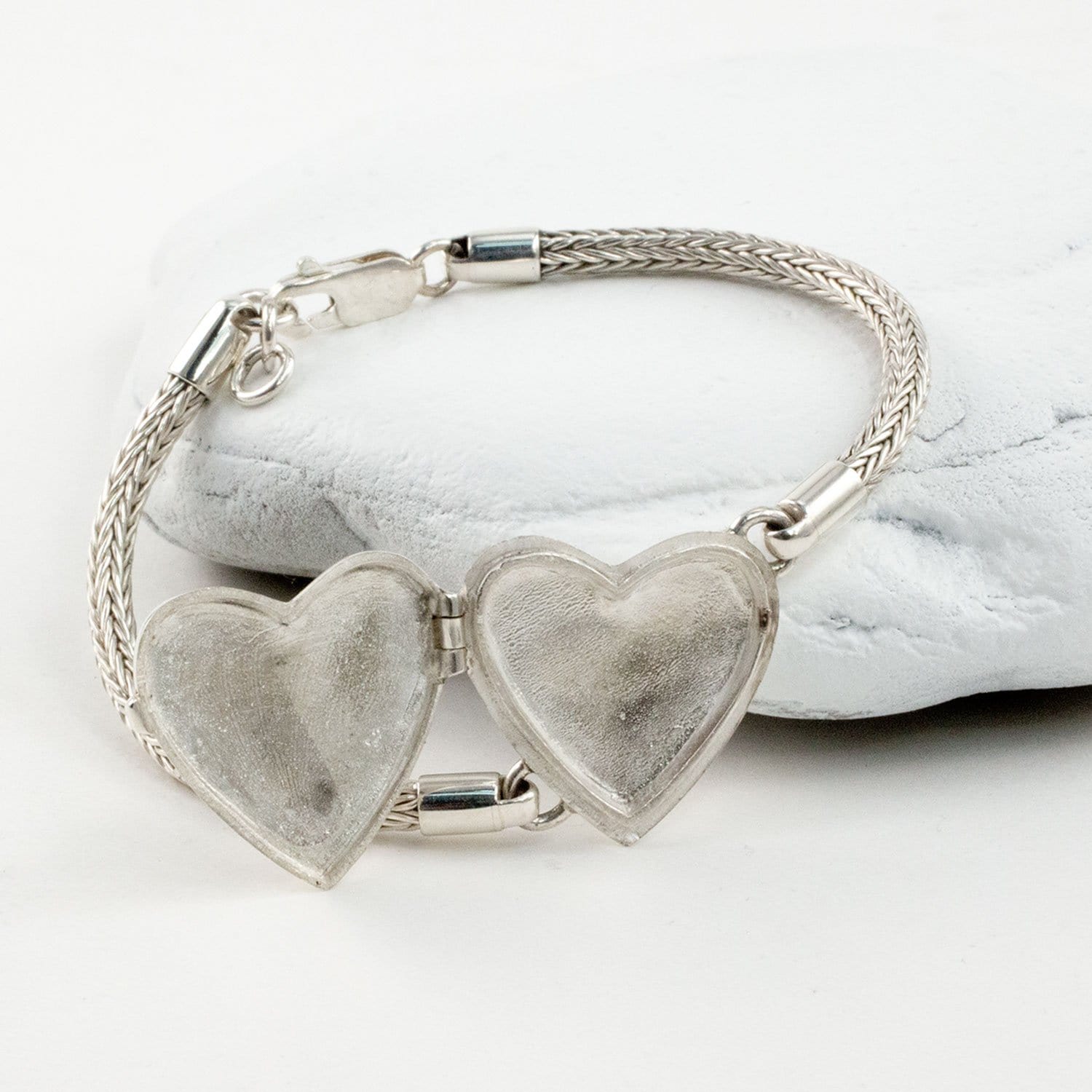 Sterling Silver Heart Locket Bracelet - Love Is Project