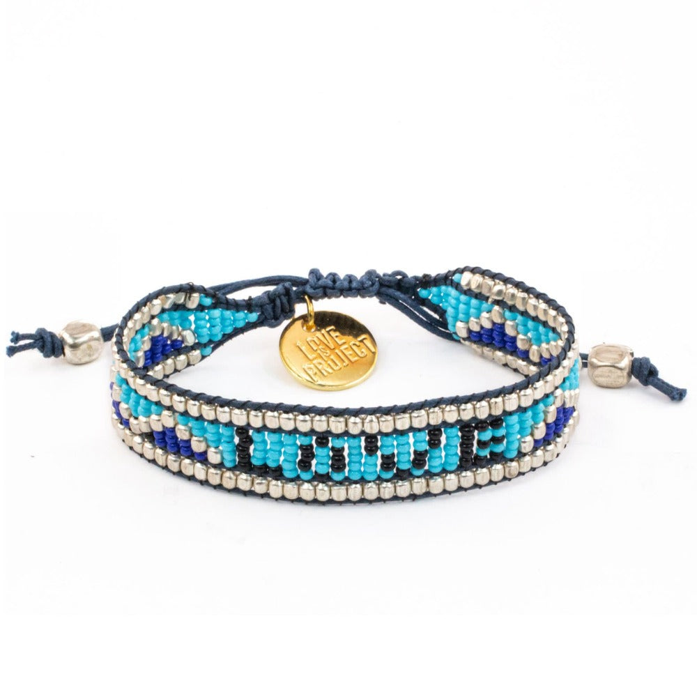 Taj LOVE Bracelet - Blue & Black - Love Is Project