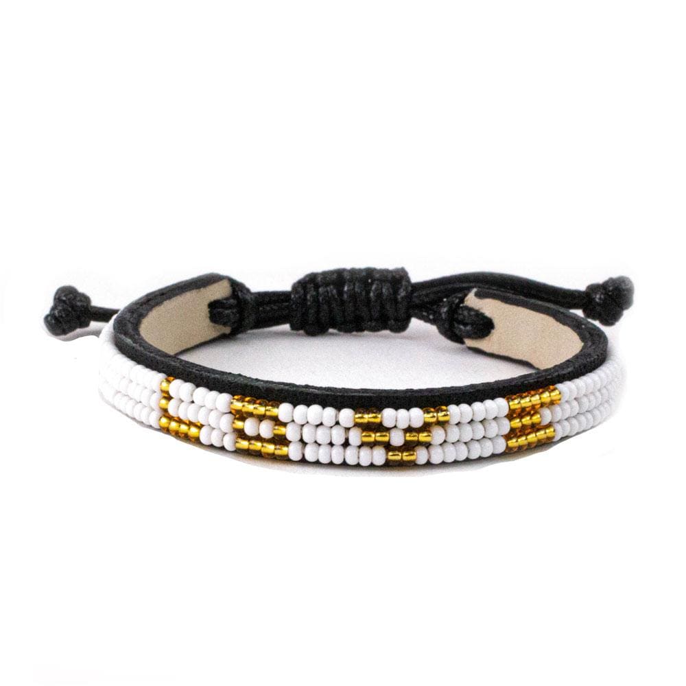 White And Gold Love Bracelet by Love Is Project - NEWTWIST