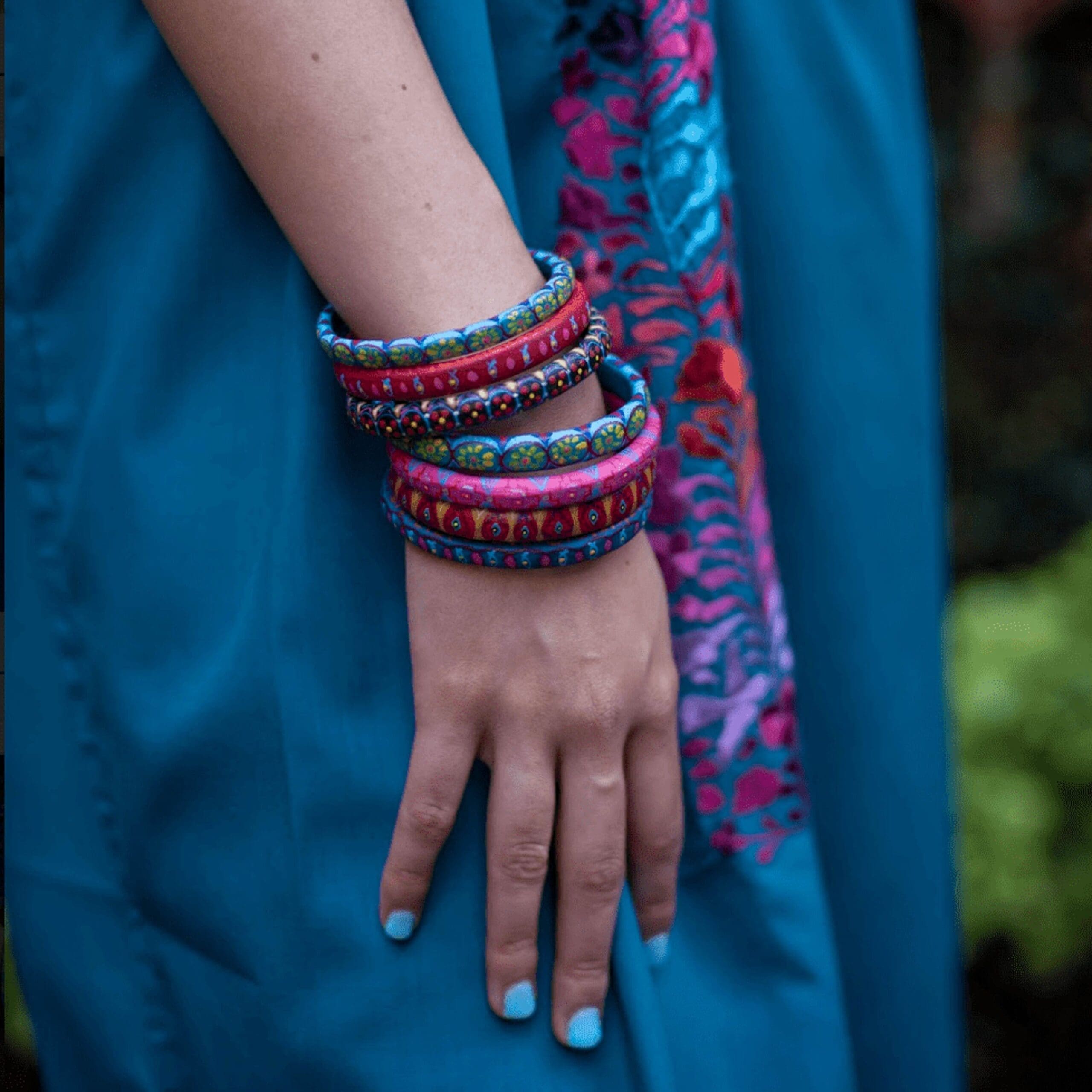 NEW ARRIVAL: Corazon Wooden Bangle - Red - Love Is Project