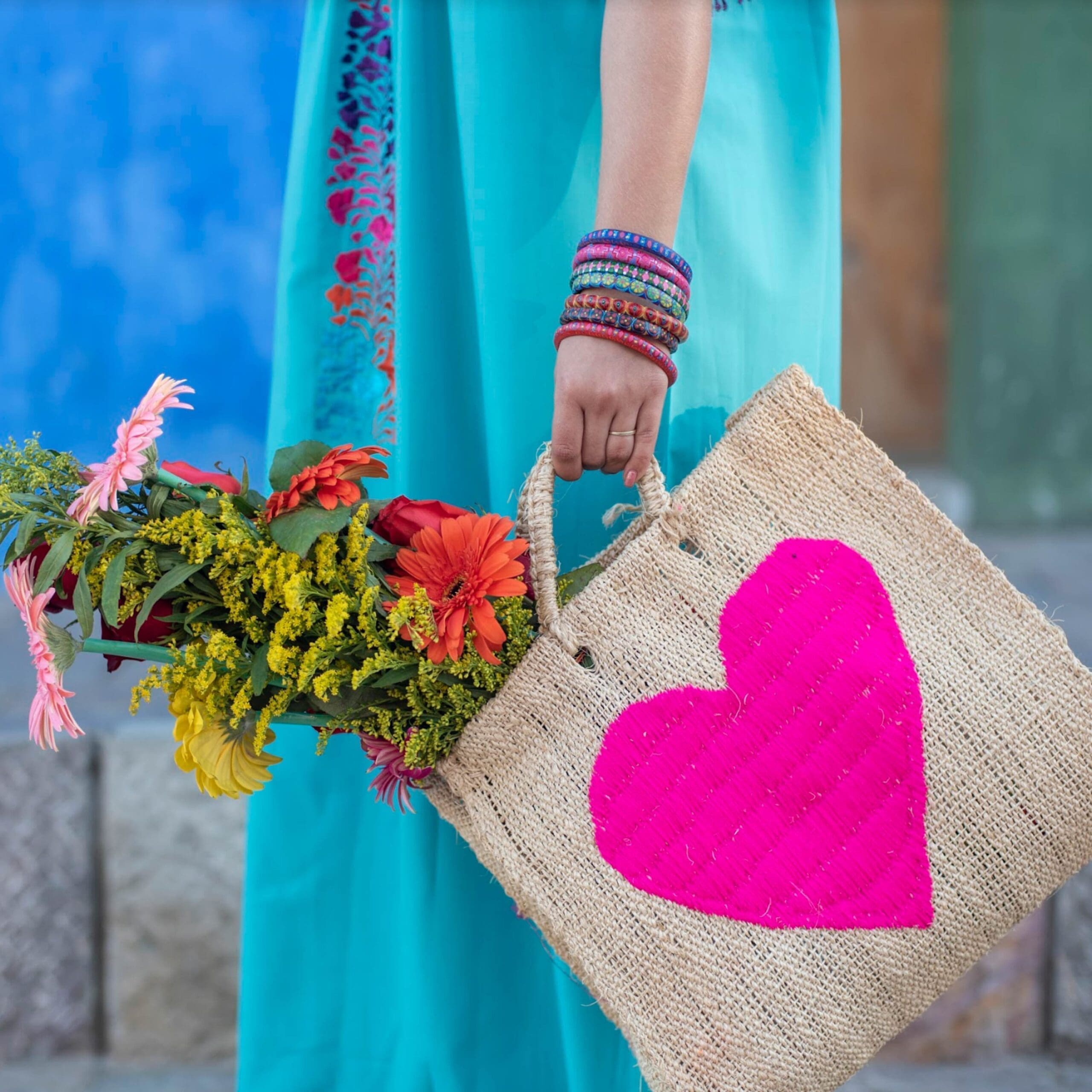 NEW ARRIVAL: Corazon Wooden Bangle - Red - Love Is Project