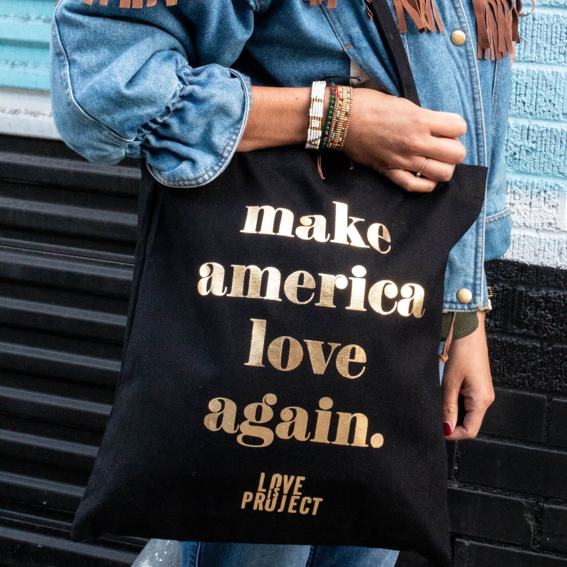 Make America Love Again Tote - Black