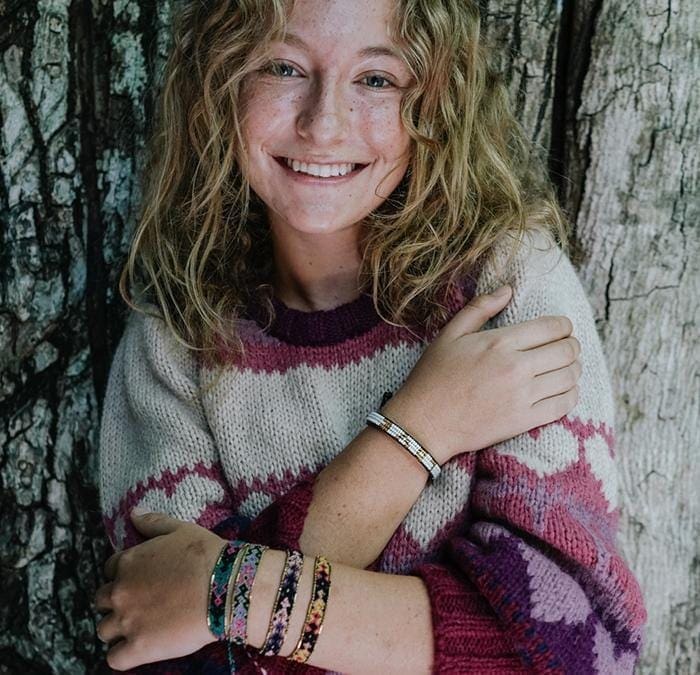 Skinny LOVE Bracelet - White Gold - Love Is Project
