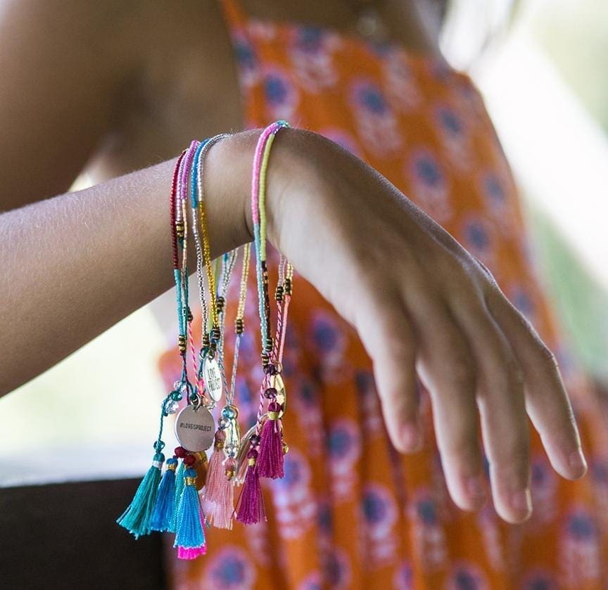 Bali UNITY Beaded Bracelet - Peach - Love Is Project