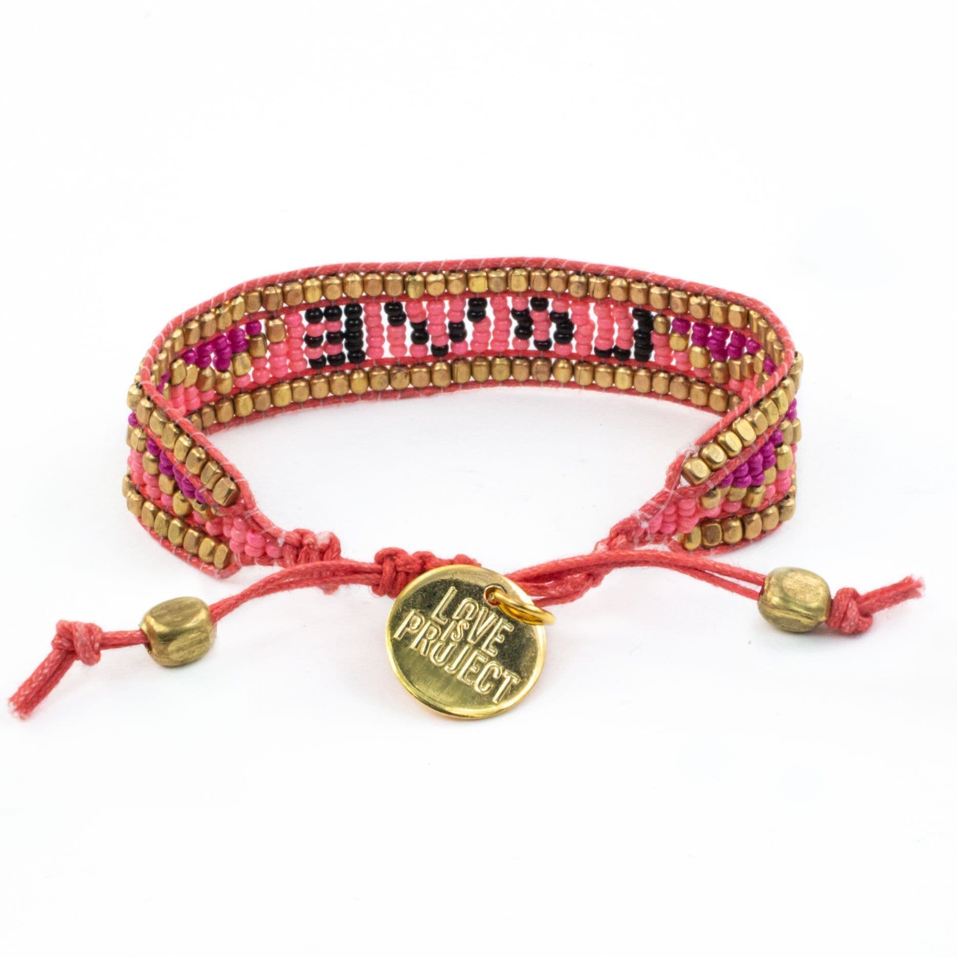 Taj LOVE Bracelet - Pink & Black - Love Is Project