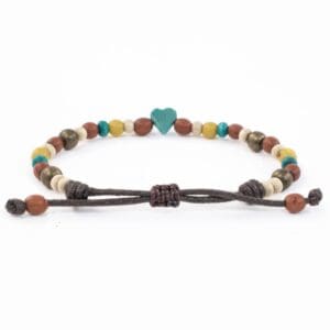 Tagua Heart Bracelet - Turquoise