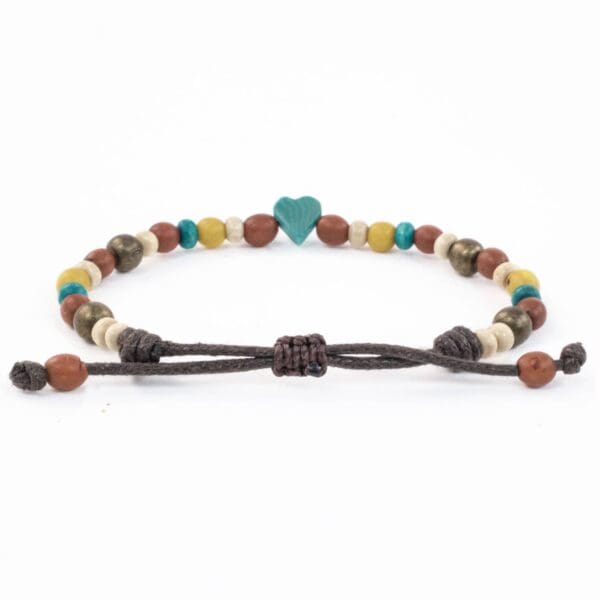Tagua Heart Bracelet - Turquoise