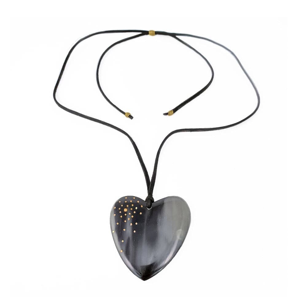 New Engravable Open Your Heart Necklace - Black - Love Is Project