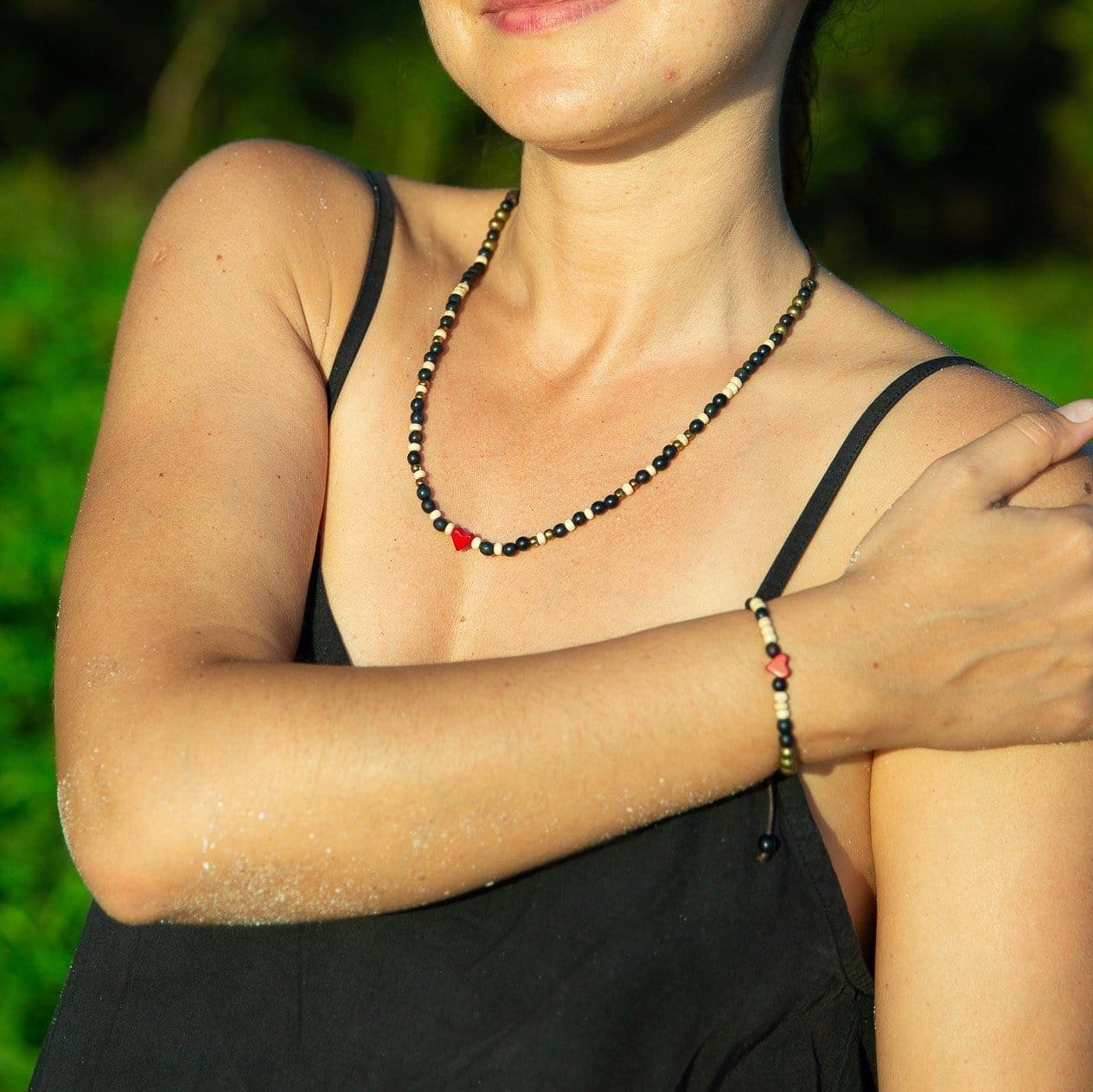 Tagua Heart Necklace & Bracelet Set - Love Is Project