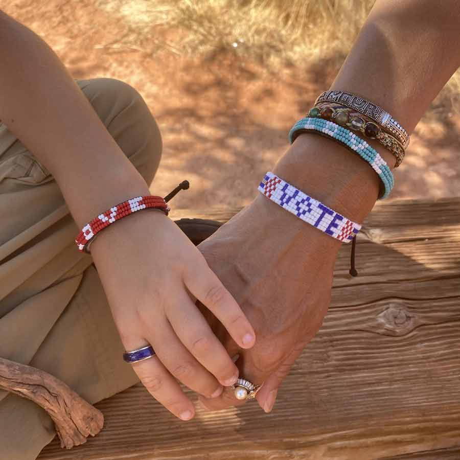 Skinny LOVE Bracelet - Red - Love Is Project