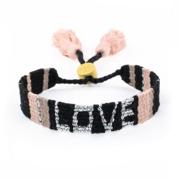 Atitlan LOVE Bracelet - Black & Neutral