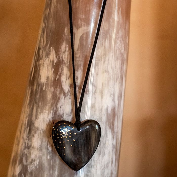 New Engravable Open Your Heart Necklace - Black - Love Is Project