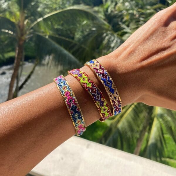 Bali Metallic Friendship Bracelet - Aqua Reef