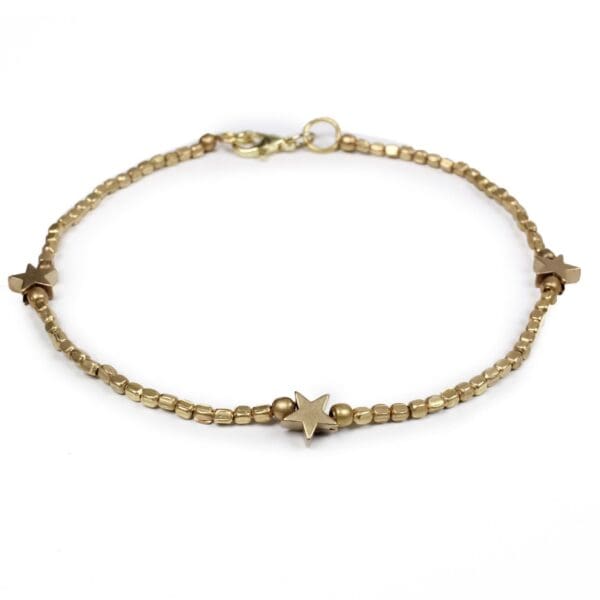 Gia Golden Star Anklet