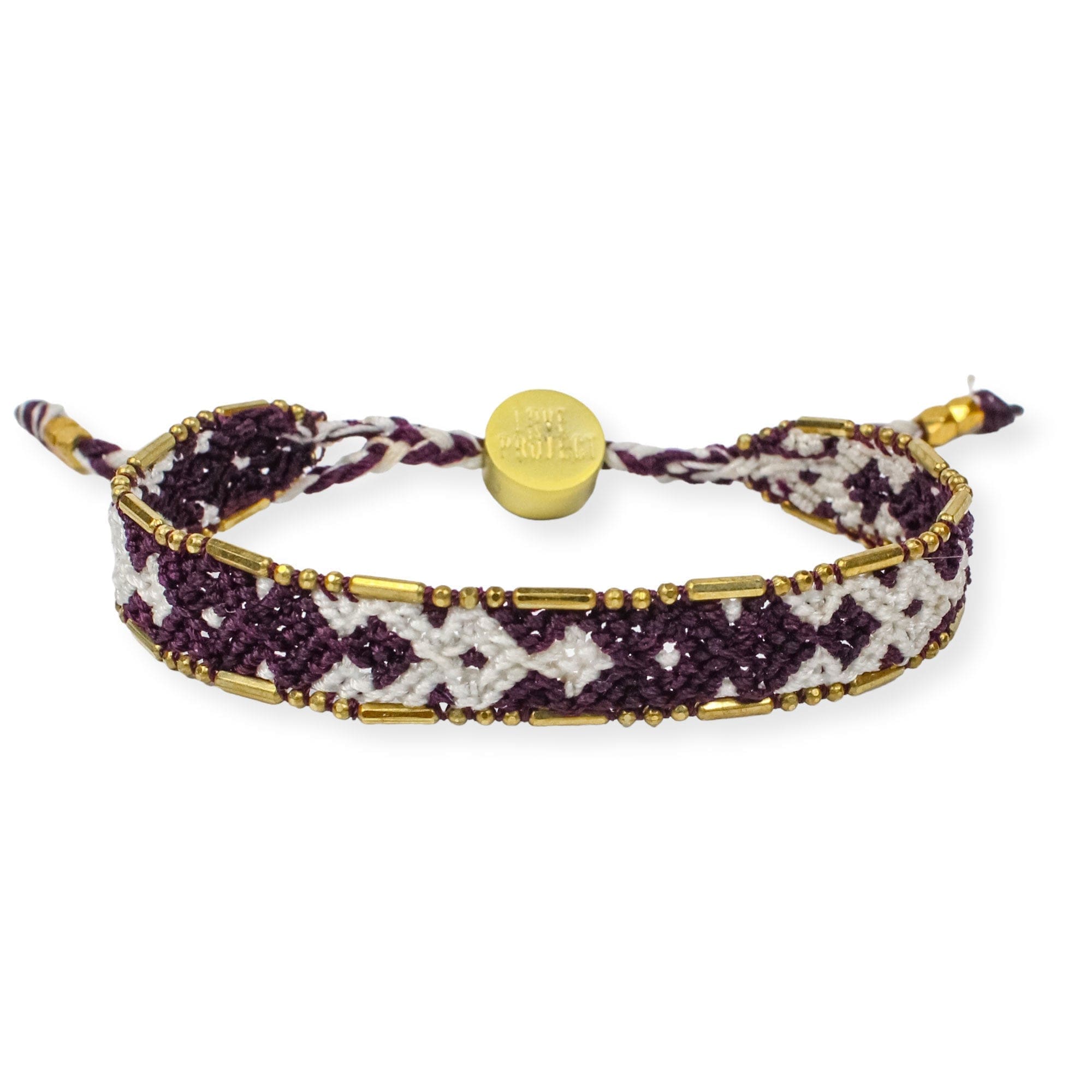 Bali Friendship Bracelet - Burgundy and White