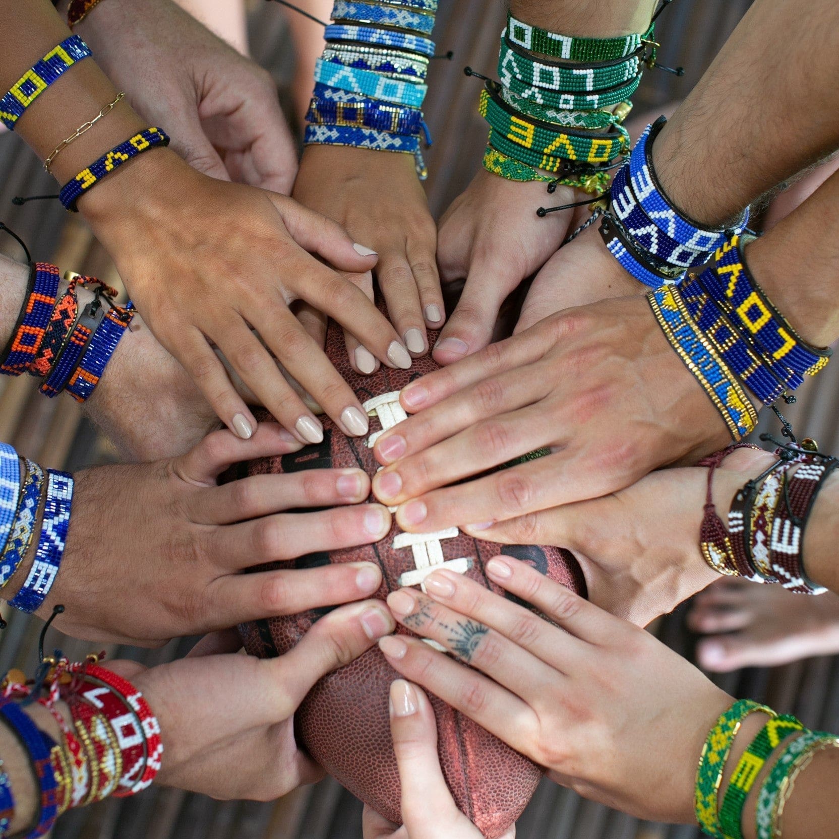 Skinny LOVE Bracelet - Green and Yellow - Love Is Project