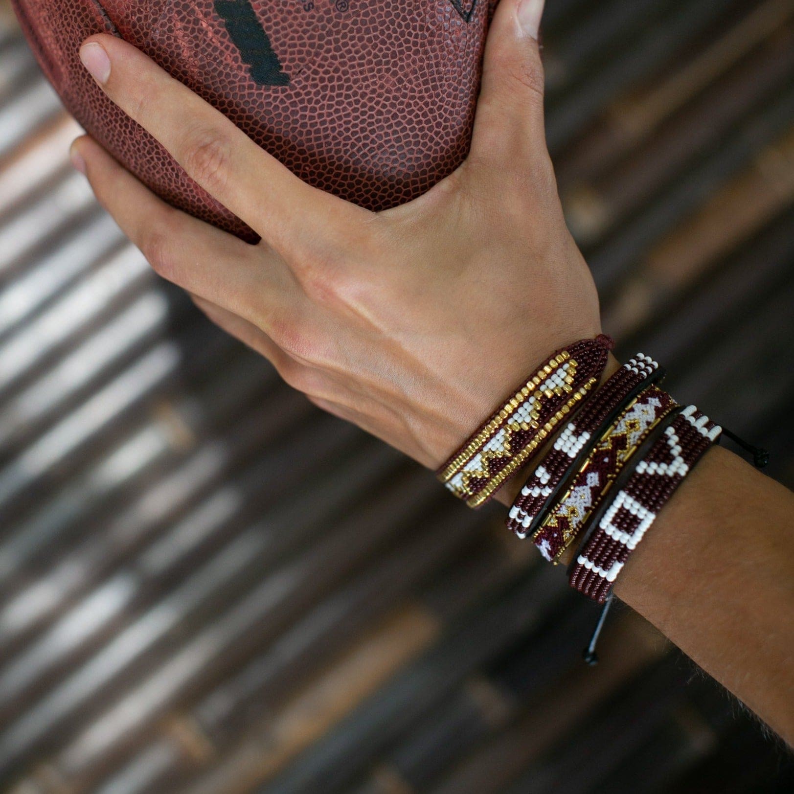 LOVE Bracelet - Burgundy and White - Love Is Project