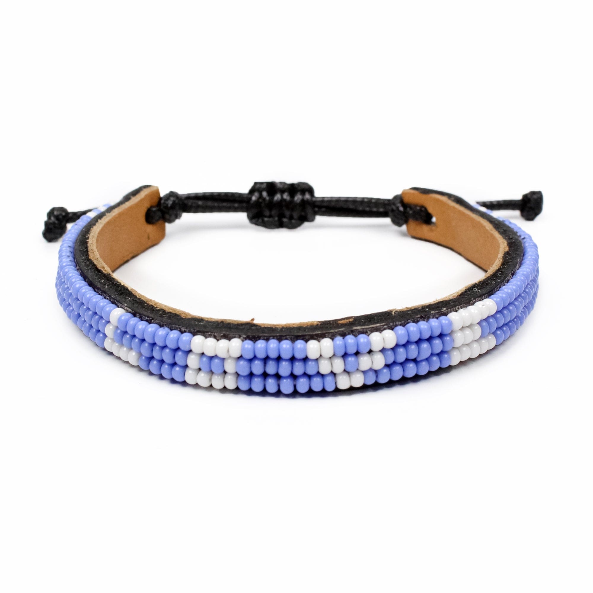 Skinny LOVE Bracelet - Azure Blue and White