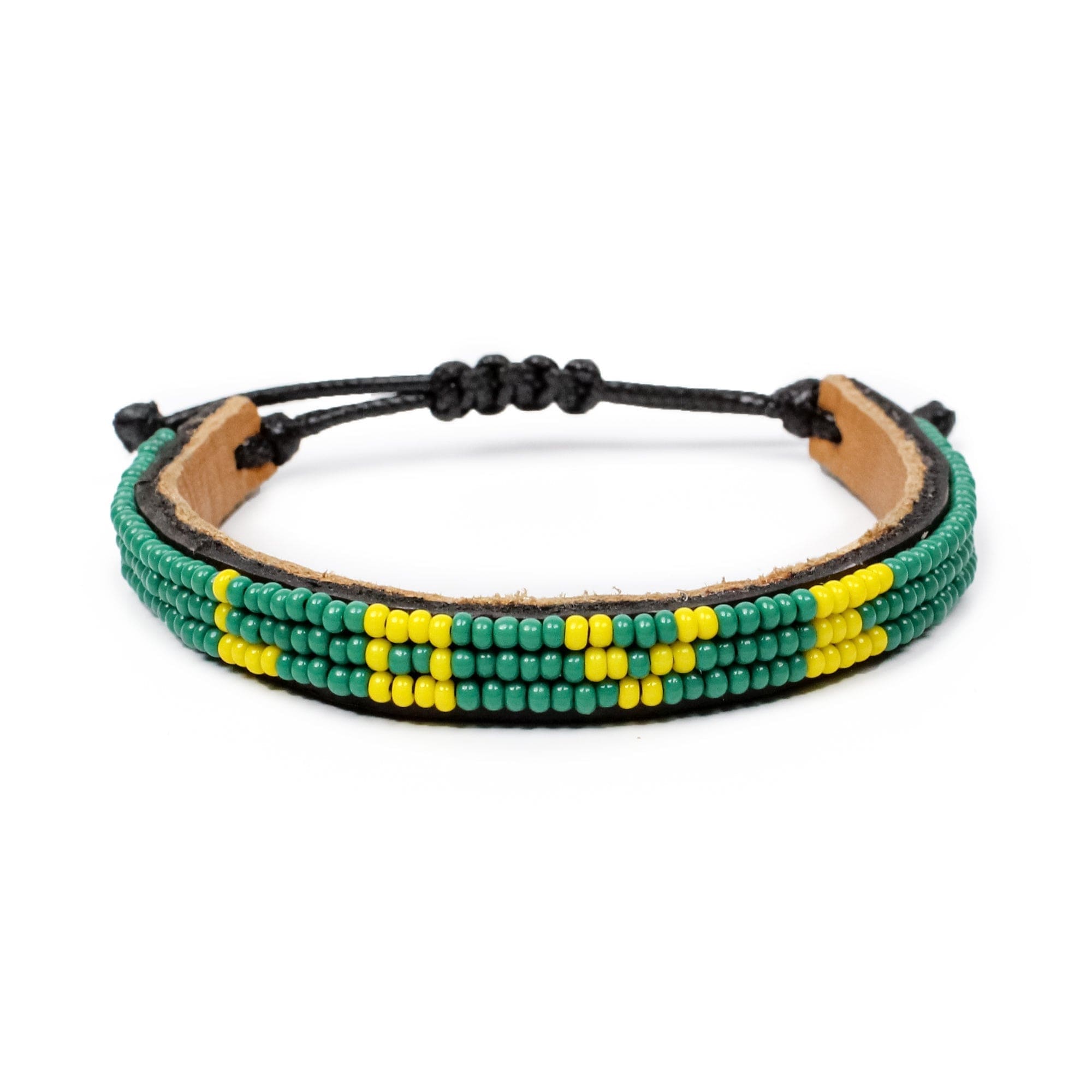 Skinny LOVE Bracelet - Green and Yellow