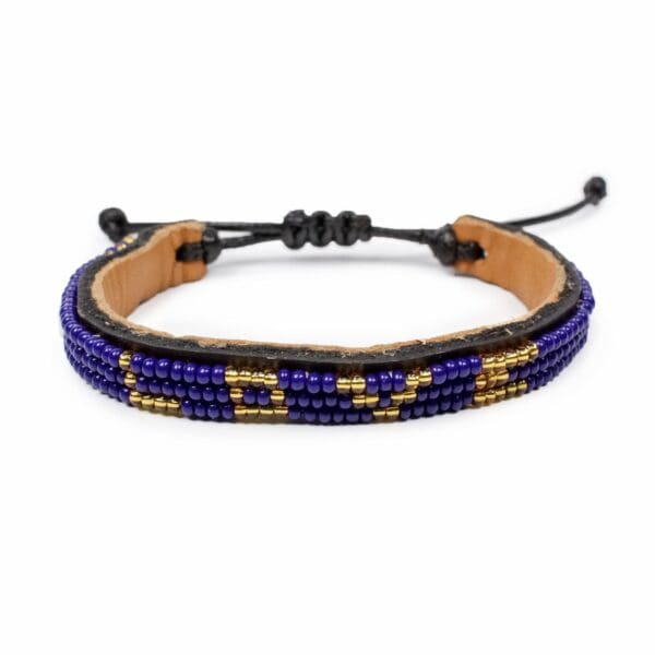 Skinny LOVE Bracelet - Navy and Gold