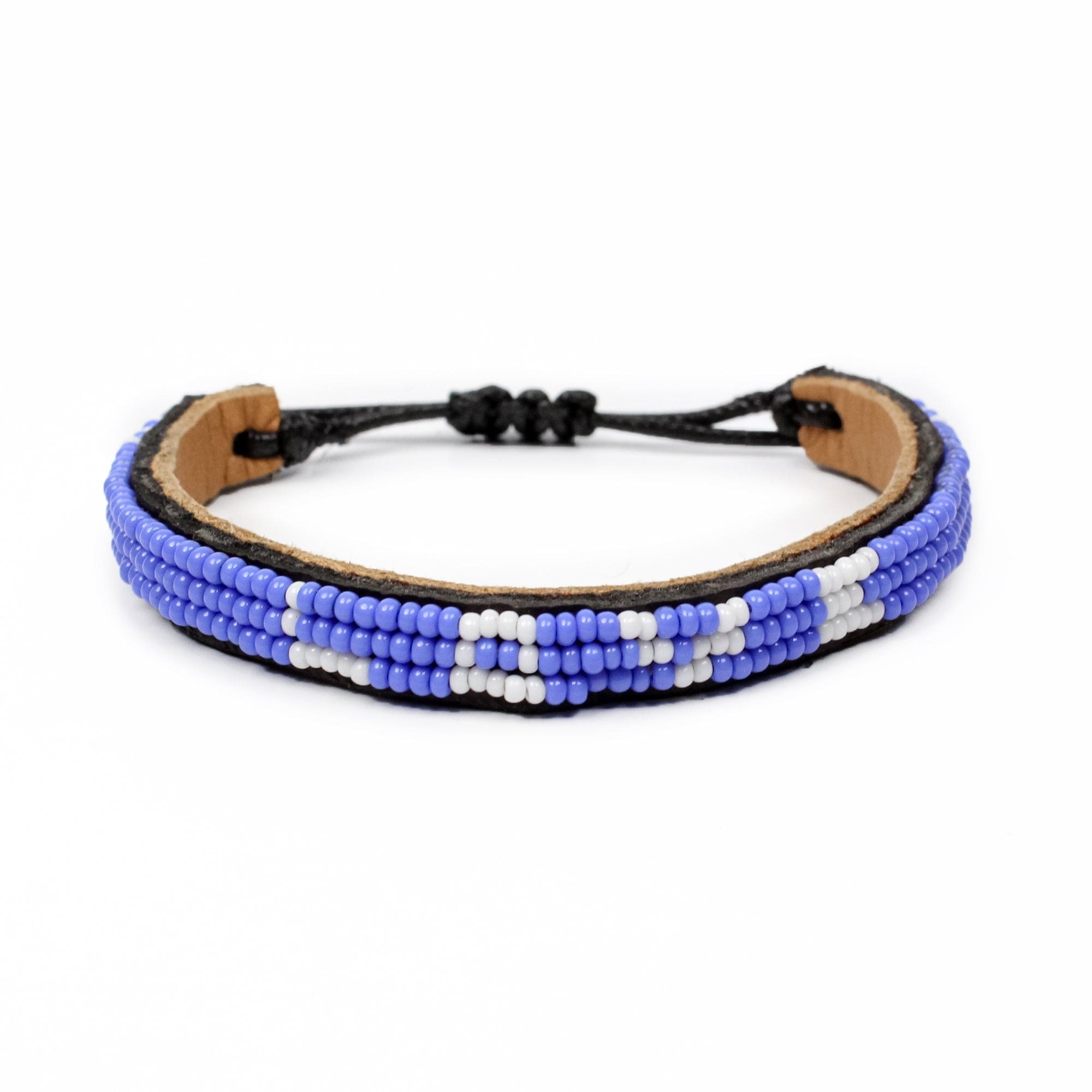 Skinny LOVE Bracelet - Royal Blue and White