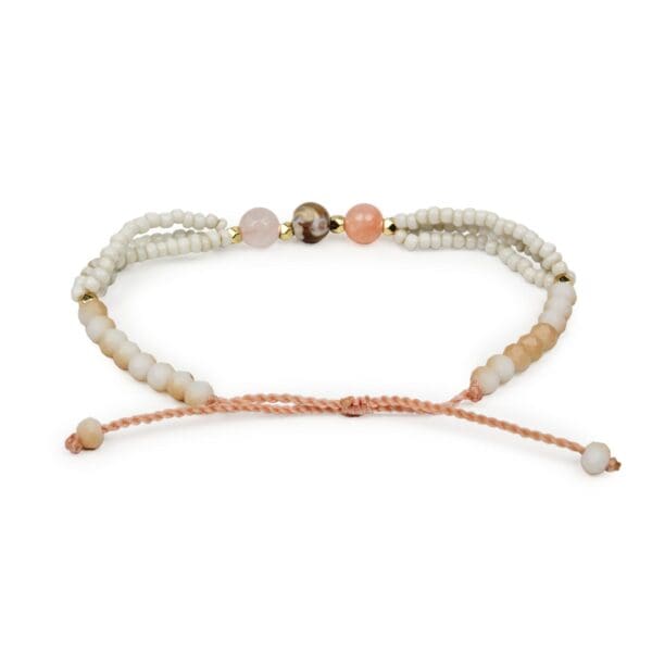 Third Eye Beaded Bracelet - Peach