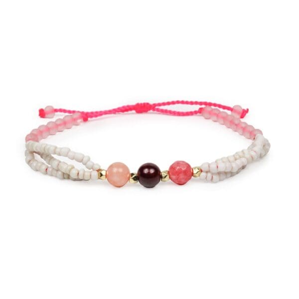 Third Eye Beaded Bracelet - Pink