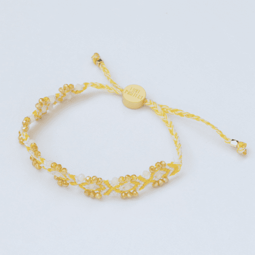 Bali Friendship Lei Bracelet - Yellow White