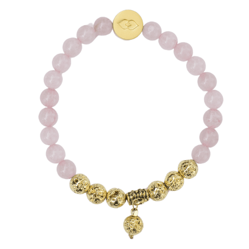 Namaste Chakra Stone Bracelet - Rose Quartz