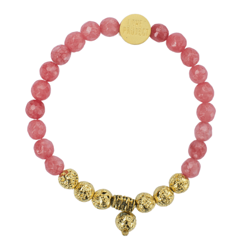 Namaste Chakra Stone Bracelet - Pink Agate