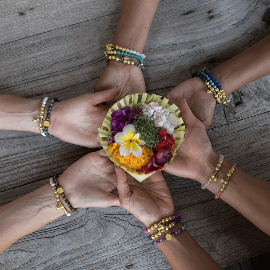 Namaste Chakra Stone Bracelet - Fuchsia Agate - Love Is Project